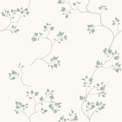 seamless pattern of branches and leaves