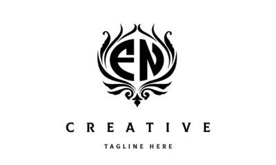 FN circle luxury latter logo vector