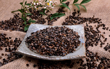 buckwheat on a plate