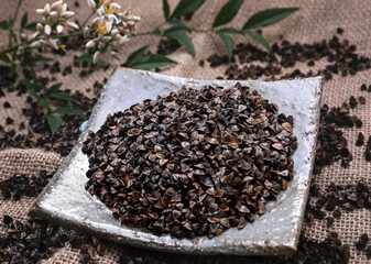 buckwheat on a plate