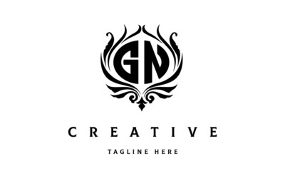 GN circle luxury latter logo vector