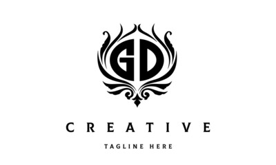 GD circle luxury latter logo vector