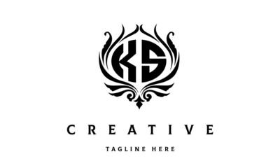 KS circle luxury latter logo vector