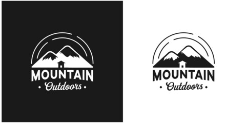 vintage mountain outdoors logo template inspiration premium vector 1