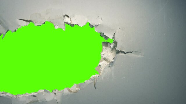 Big Hole In Wall Greenscreen Cutout