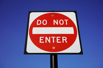 do not enter sign