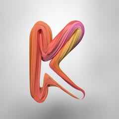 colorful  3d alphabet,3D Illustration