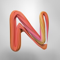 colorful  3d alphabet,3D Illustration