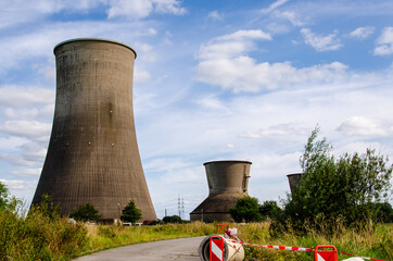 Old cooling towers of the disused coal-fired power station
