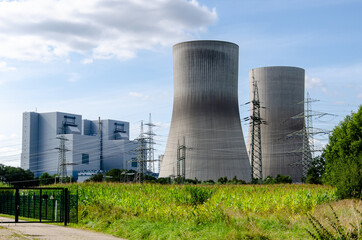 RWE Power, Westfalen power plant, former nuclear power plant THTR Hamm, coal power plant Baustelle,...