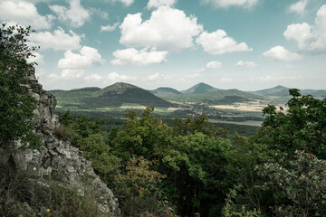 Fototapeta na wymiar View from ruins of Oltářík, Czech Central Highlands