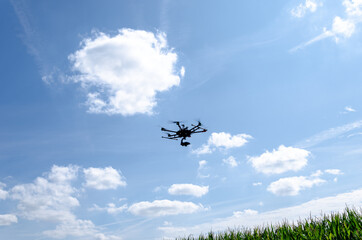 Fototapeta na wymiar Agricultural drone for the agricultural sector.
