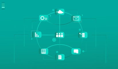 world wide network concept vector illustration