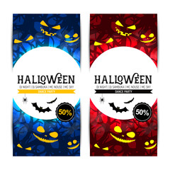 Obraz na płótnie Canvas halloween banner flyer design template offer party horror