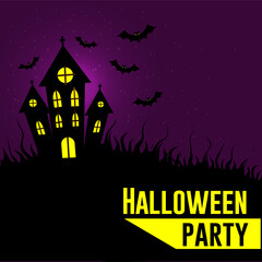 halloween banner flyer design template offer party horror