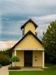 Church under thick clouds 
