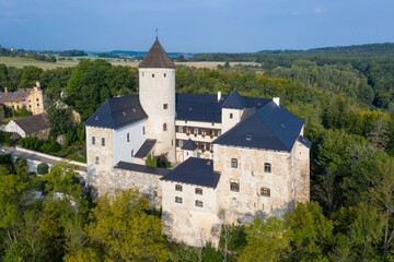 Fototapeta na wymiar Rychmburk Castle is located near the village of Předhradí in the district of Chrudim and the Pardubice Region, 5 km east of Skuteč town. Czech republic, Europe