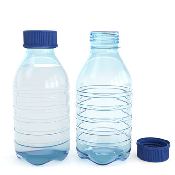 bottle  water  plastic 3d render