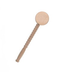 wooden magic wand isolated on white background