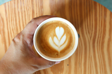 hot cofffee, cappuccino coffee or latte coffee