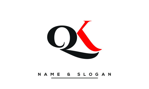 QK,  KQ,  Q,  K   Abstract Letters Logo Monogram