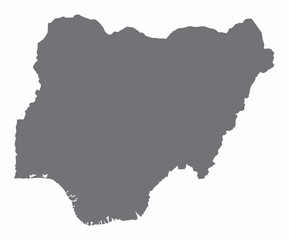 Nigeria silhouette map