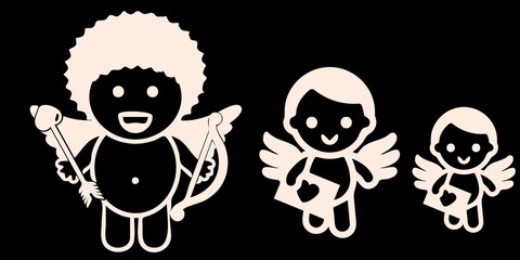 Romantic  stickers stock image 