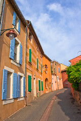 Fototapeta na wymiar Roussillon in Provence, Old city street view, France, Europe