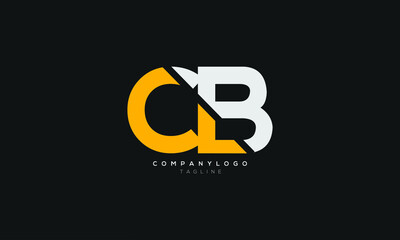 CB,BC, Abstract initial monogram letter alphabet logo design - obrazy, fototapety, plakaty