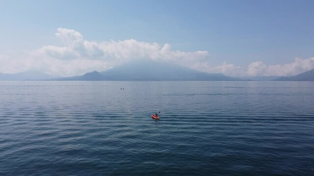 Lake Atitlan in Guatemala with drone