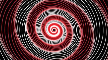 Hypnotic spiral. Swirl hypnotize spirals, vertigo geometric illusion and rotating stripes round pattern vector illustration