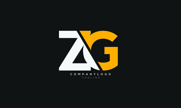 ZG, GZ, Abstract initial monogram letter alphabet logo design