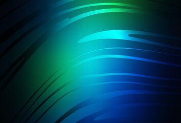 Obraz premium Dark Blue, Green vector template with bent lines.