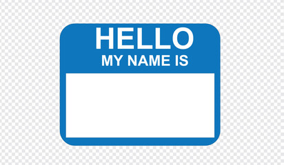 hello my name is sticker tag vector - obrazy, fototapety, plakaty