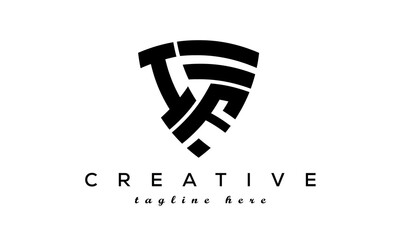 Shield letters IF creative logo