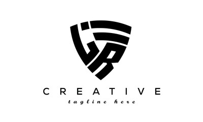 Shield letters LR creative logo