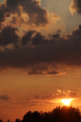 sunset in the sky