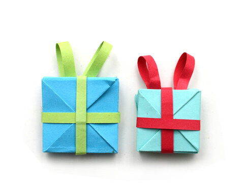 Two Gift Boxes Ornaments