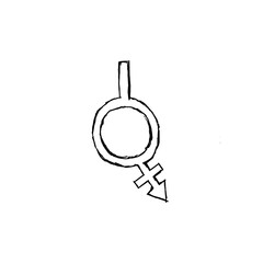 bigender (androgyne and neutrois) nonbinary gender symbol (sketch)