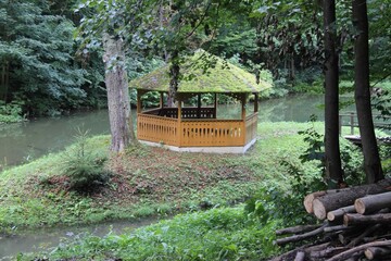 Little gazebo in Liptal woods, Czech republic