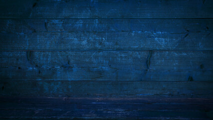 Abstract grunge rustic old blue painted colored wooden board wall table floor texture - wood...