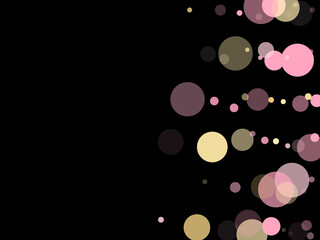 Bokeh confetti circles decoration holiday background.
