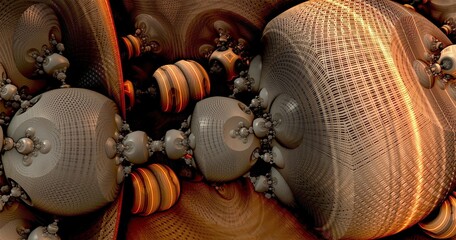3d fractal illustration.Abstract shapes in color.