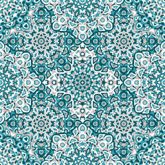 Delicate openwork geometric floral seamless pattern