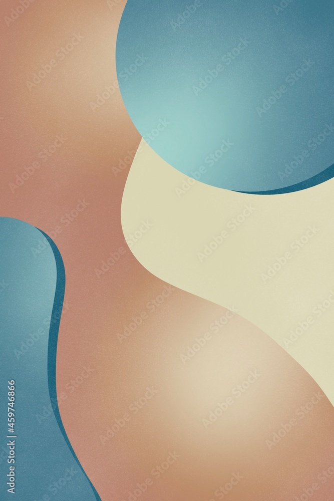 Poster background with waves and grunge effect