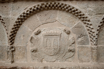 San Juan de la Peña, Aragon September 7, 2021, Sepulcher of the Abarca family in the Pantheon of...