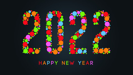 Happy new year 2022 ; greeting card 