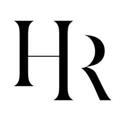 hr, rh, monogram logo. Calligraphic signature icon. Wedding Logo Monogram. modern monogram symbol. Couples logo for wedding