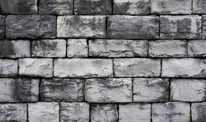 Gray block wall