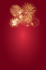 Holiday background with fireworks